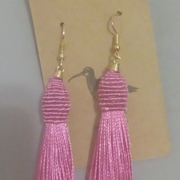 Barbie Pink Tassle Earrings - Picture 4 of 5